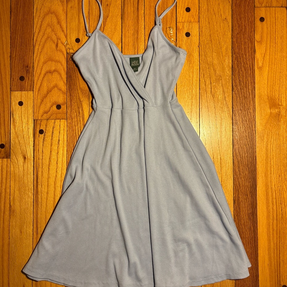 Wild Fable Ribbed Light Gray Top